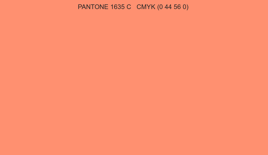 Color PANTONE 1635 C to CMYK (0 44 56 0) converter