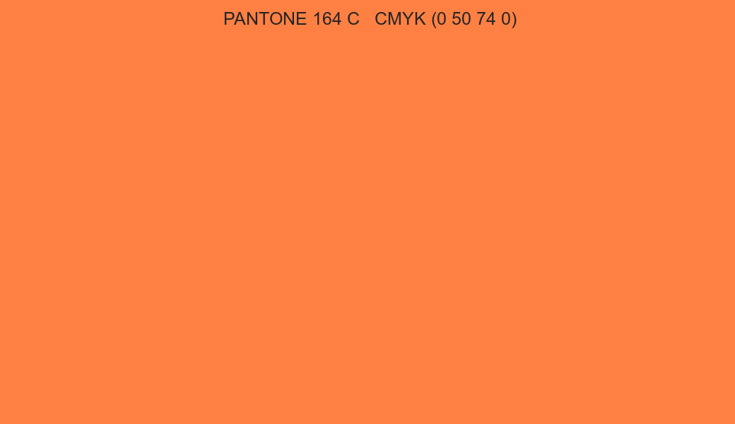 Color PANTONE 164 C to CMYK (0 50 74 0) converter