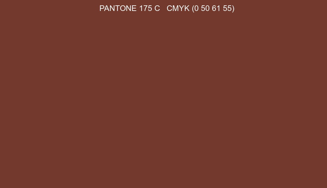 Color PANTONE 175 C to CMYK (0 50 61 55) converter
