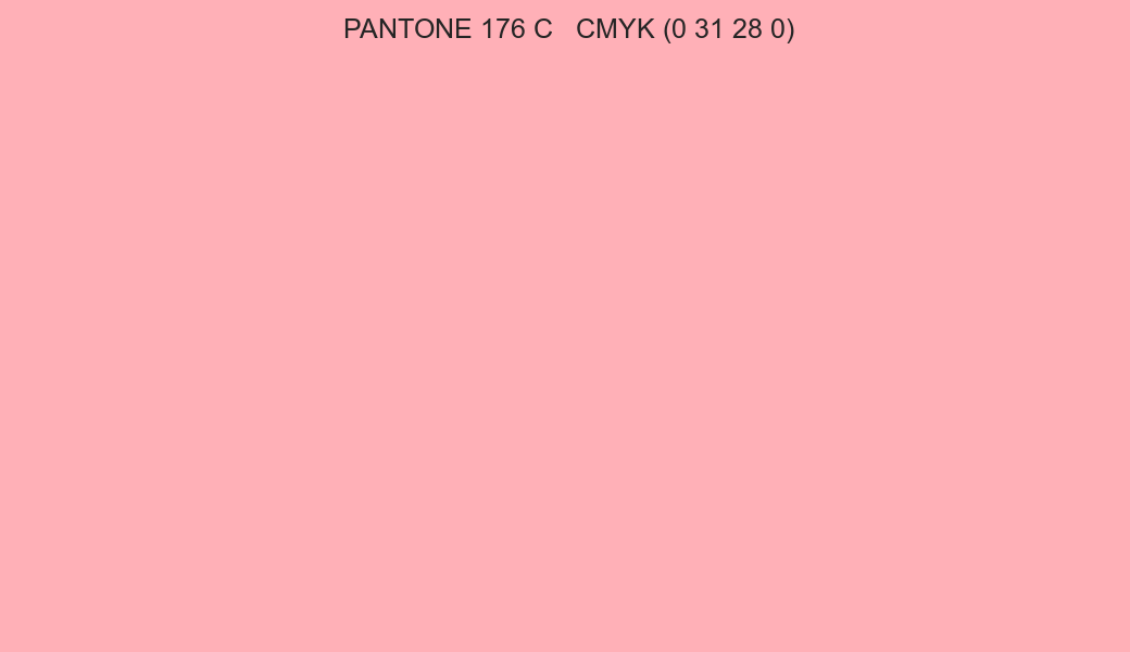 Color PANTONE 176 C to CMYK (0 31 28 0) converter