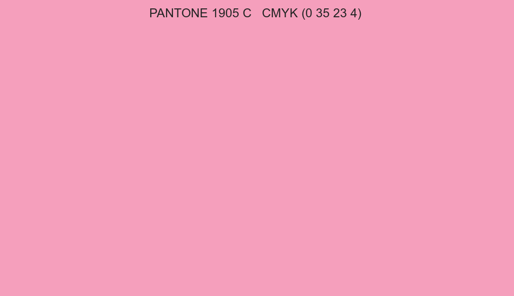 Color PANTONE 1905 C to CMYK (0 35 23 4) converter