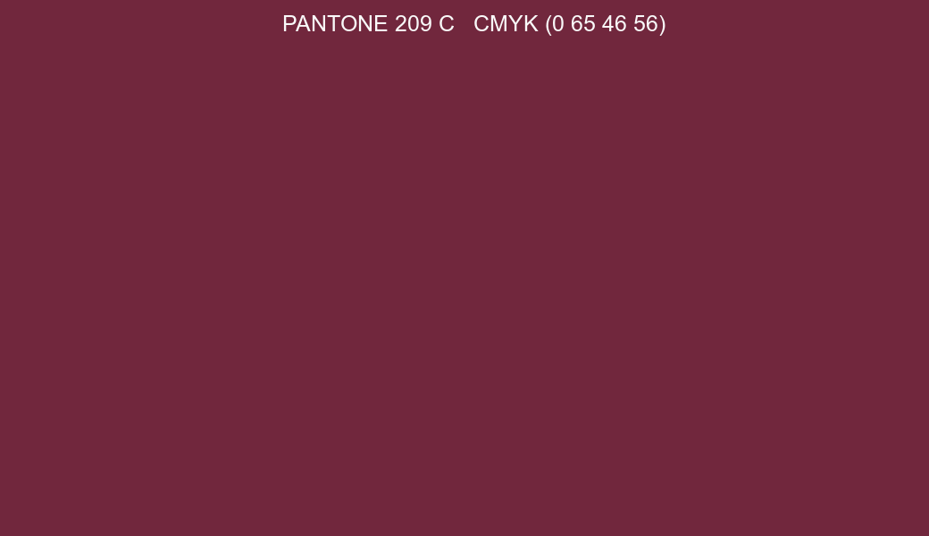 Color PANTONE 209 C to CMYK (0 65 46 56) converter