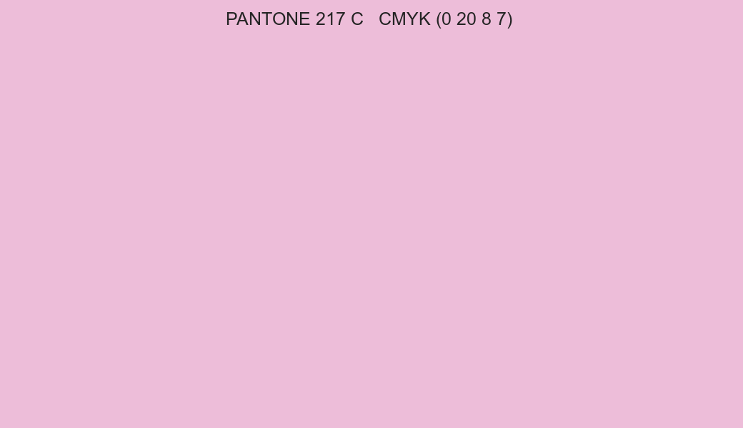 Color PANTONE 217 C to CMYK (0 20 8 7) converter