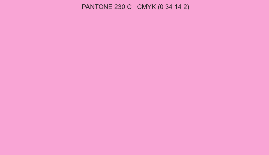 Color PANTONE 230 C to CMYK (0 34 14 2) converter