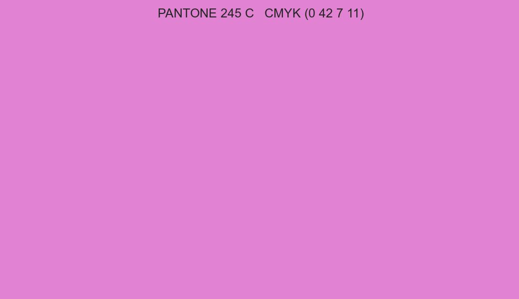 Color PANTONE 245 C to CMYK (0 42 7 11) converter