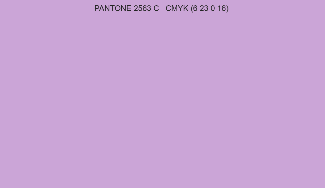 Color PANTONE 2563 C to CMYK (6 23 0 16) converter