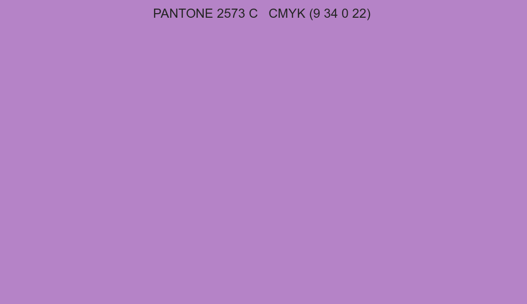 Color PANTONE 2573 C to CMYK (9 34 0 22) converter