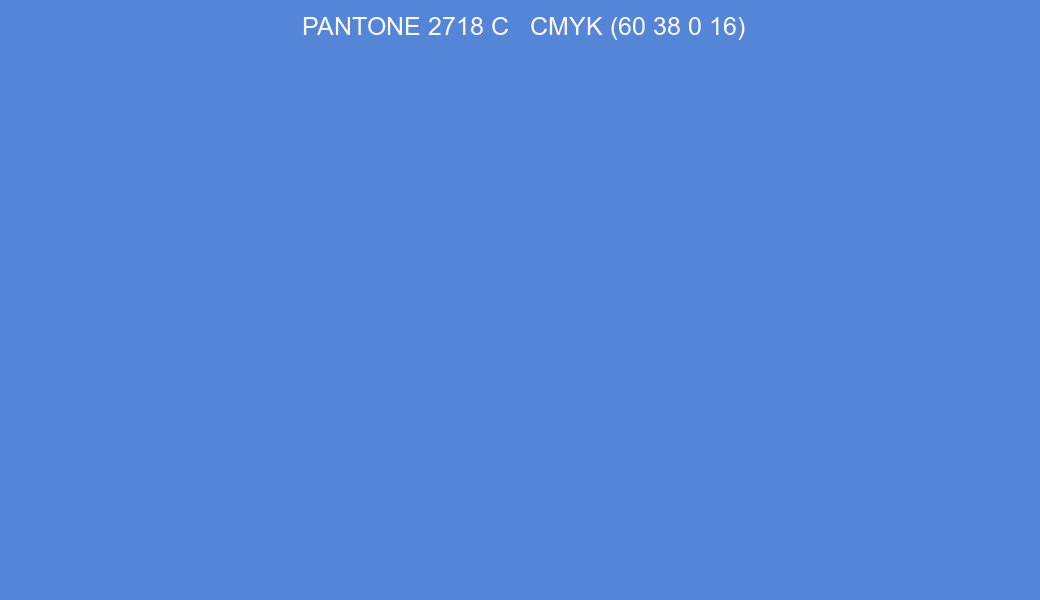Color PANTONE 2718 C to CMYK (60 38 0 16) converter