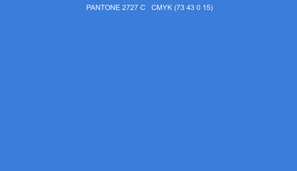 Color PANTONE 2727 C to CMYK (73 43 0 15) converter