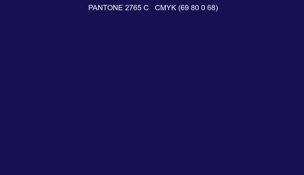 Color PANTONE 2765 C to CMYK (69 80 0 68) converter