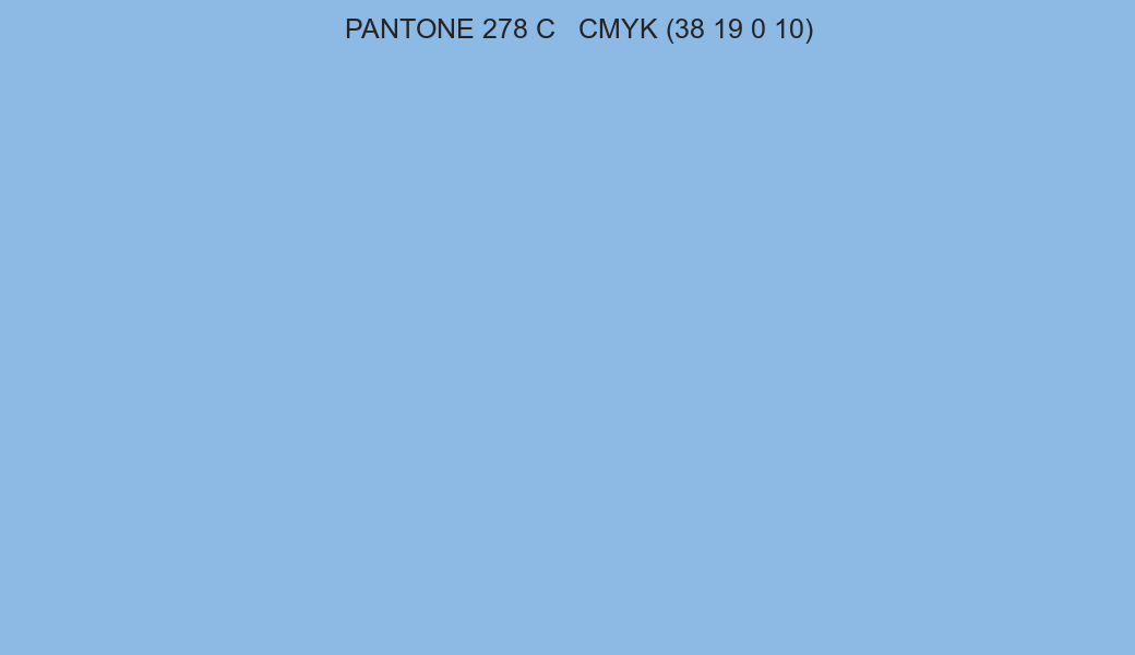 Color PANTONE 278 C to CMYK (38 19 0 10) converter