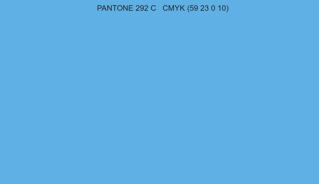 Color PANTONE 292 C to CMYK (59 23 0 10) converter