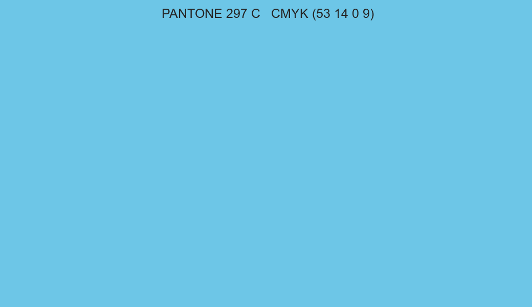 Color PANTONE 297 C to CMYK (53 14 0 9) converter
