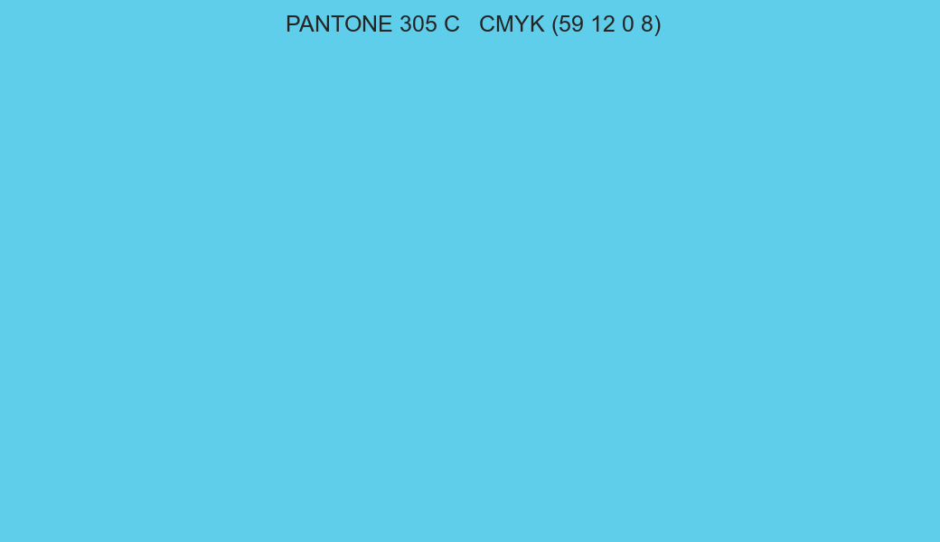 Color PANTONE 305 C to CMYK (59 12 0 8) converter