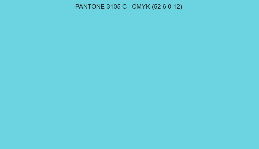 Color PANTONE 3105 C to CMYK (52 6 0 12) converter