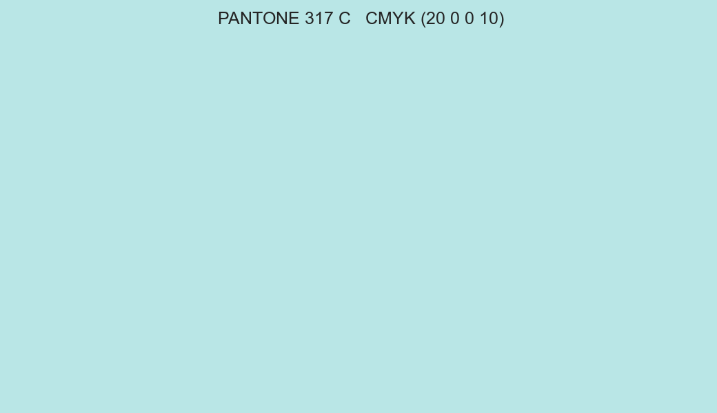 Color PANTONE 317 C to CMYK (20 0 0 10) converter