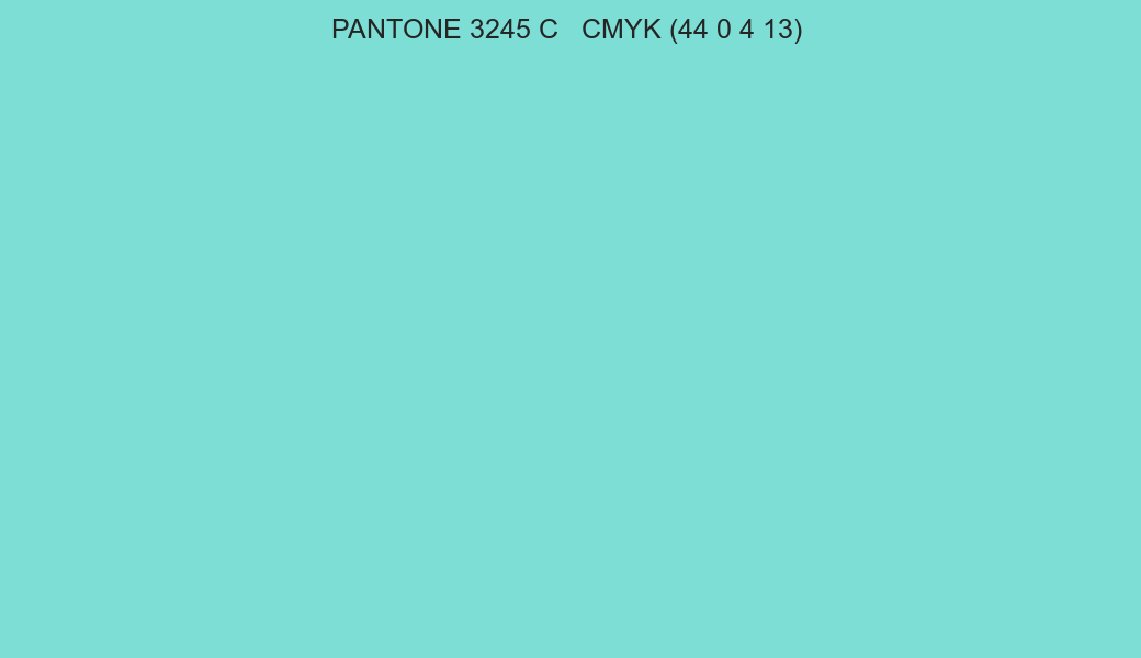 Color PANTONE 3245 C to CMYK (44 0 4 13) converter