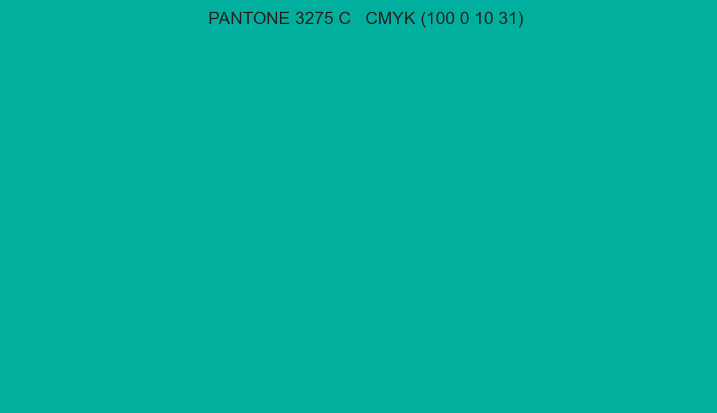 Color PANTONE 3275 C to CMYK (100 0 10 31) converter