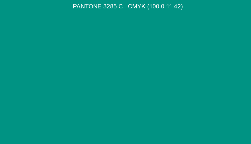 Color PANTONE 3285 C to CMYK (100 0 11 42) converter
