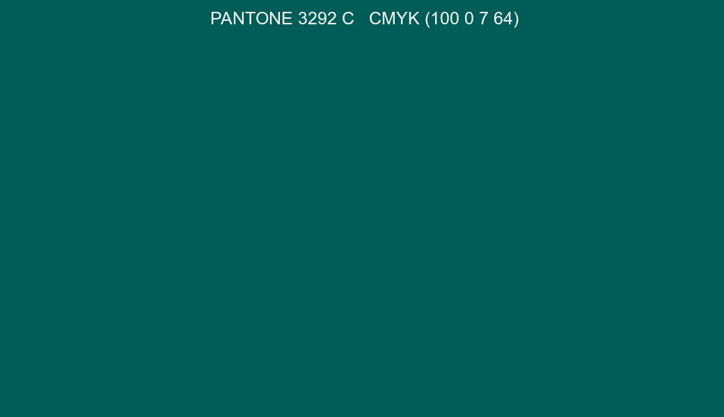 Color PANTONE 3292 C to CMYK (100 0 7 64) converter