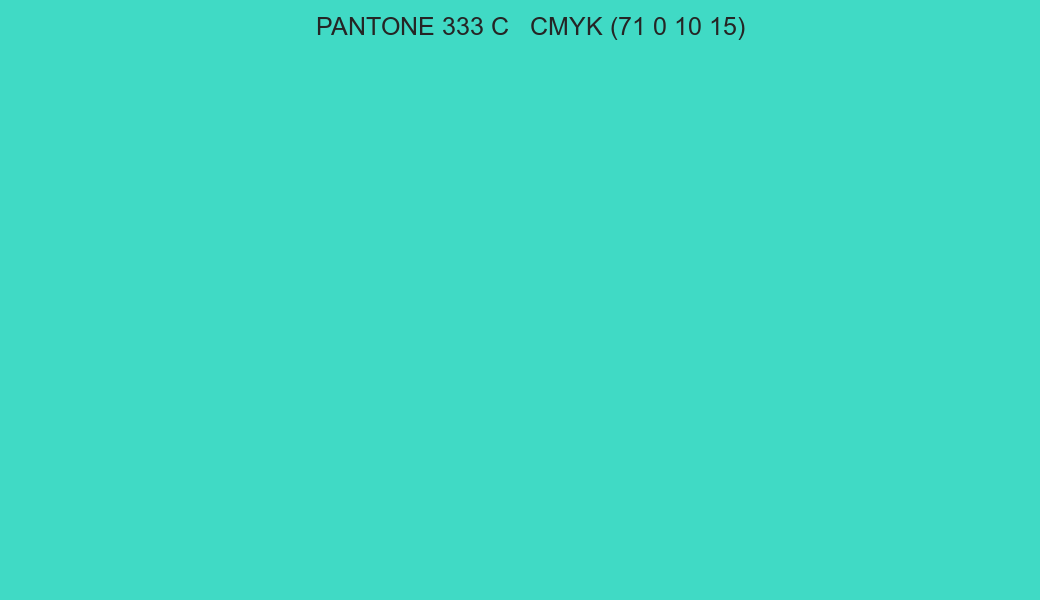 Color PANTONE 333 C to CMYK (71 0 10 15) converter