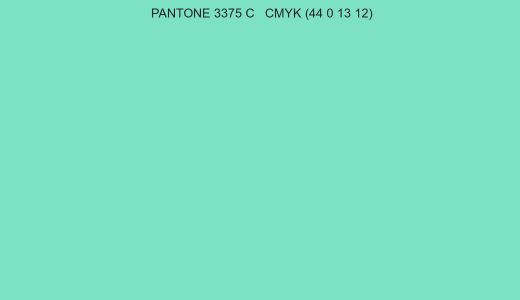 Color PANTONE 3375 C to CMYK (44 0 13 12) converter