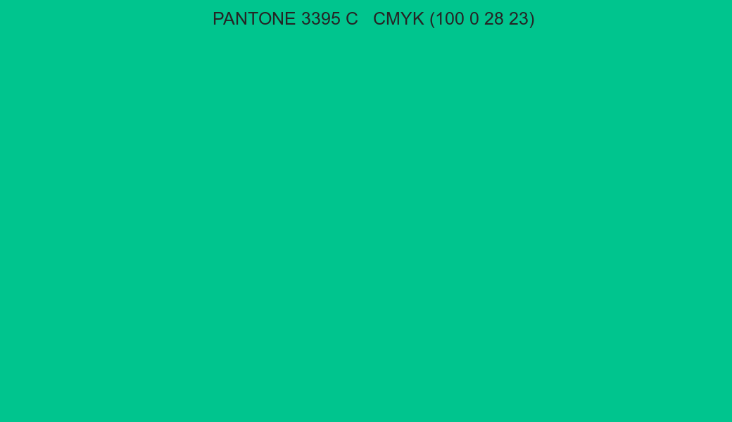 Color PANTONE 3395 C to CMYK (100 0 28 23) converter