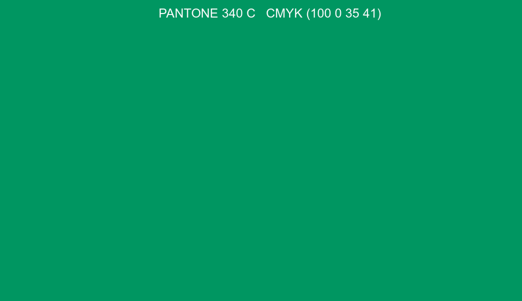 Color PANTONE 340 C to CMYK (100 0 35 41) converter