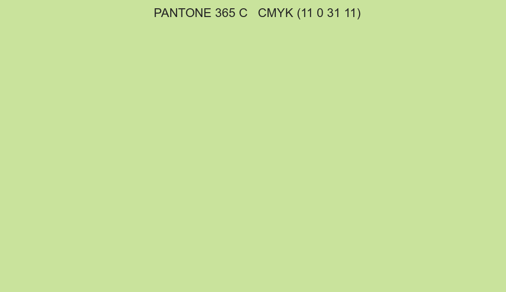 Color PANTONE 365 C to CMYK (11 0 31 11) converter