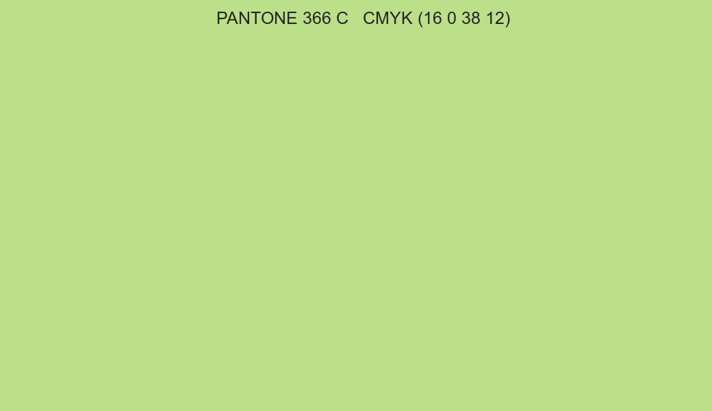 Color PANTONE 366 C to CMYK (16 0 38 12) converter