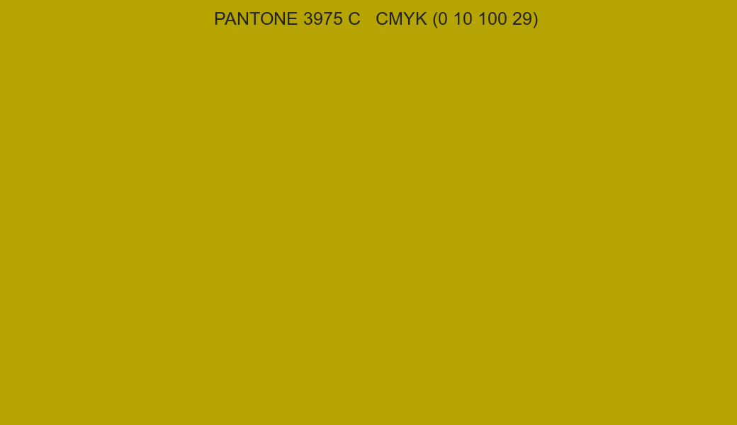 Color PANTONE 3975 C to CMYK (0 10 100 29) converter