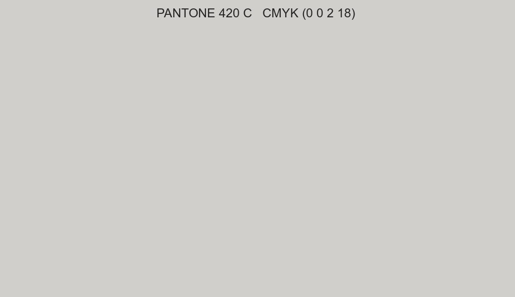 Color PANTONE 420 C to CMYK (0 0 2 18) converter