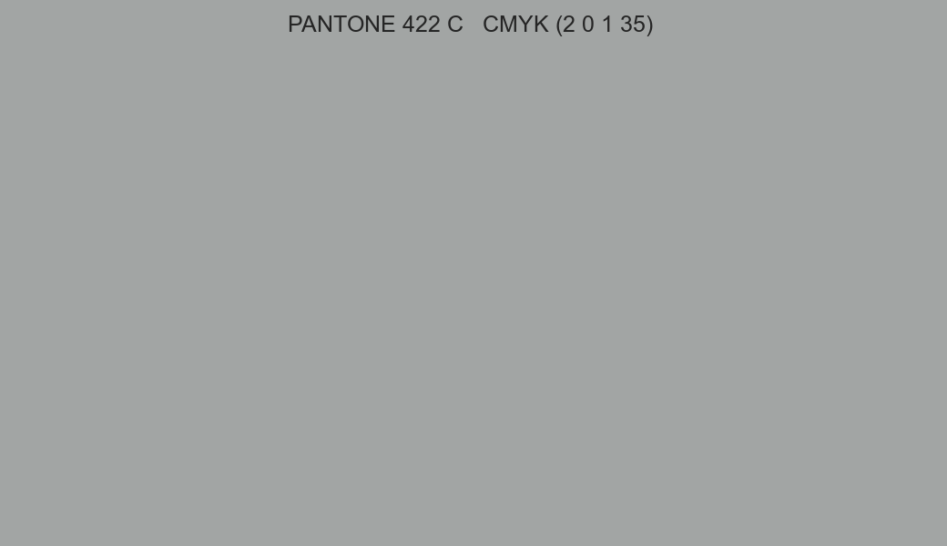 Color PANTONE 422 C to CMYK (2 0 1 35) converter