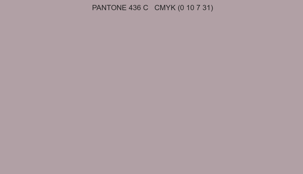 Color PANTONE 436 C to CMYK (0 10 7 31) converter