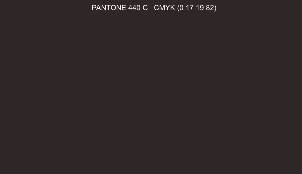 Color PANTONE 440 C to CMYK (0 17 19 82) converter