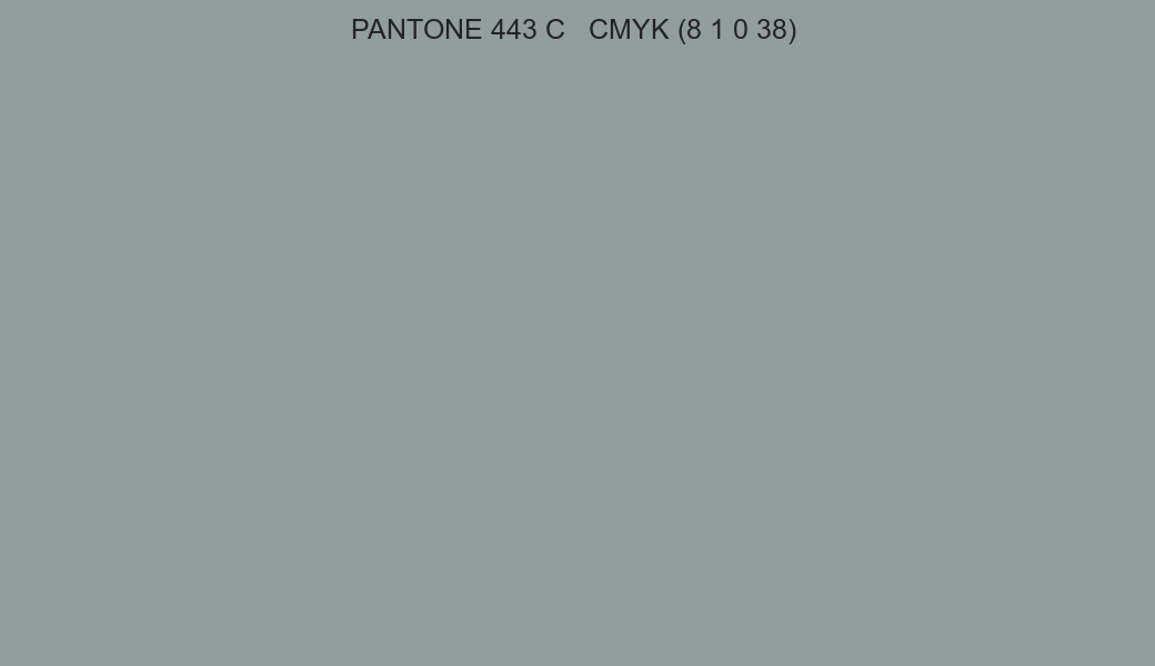 Color PANTONE 443 C to CMYK (8 1 0 38) converter