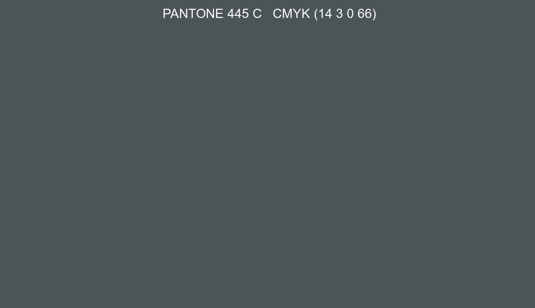 Color PANTONE 445 C to CMYK (14 3 0 66) converter