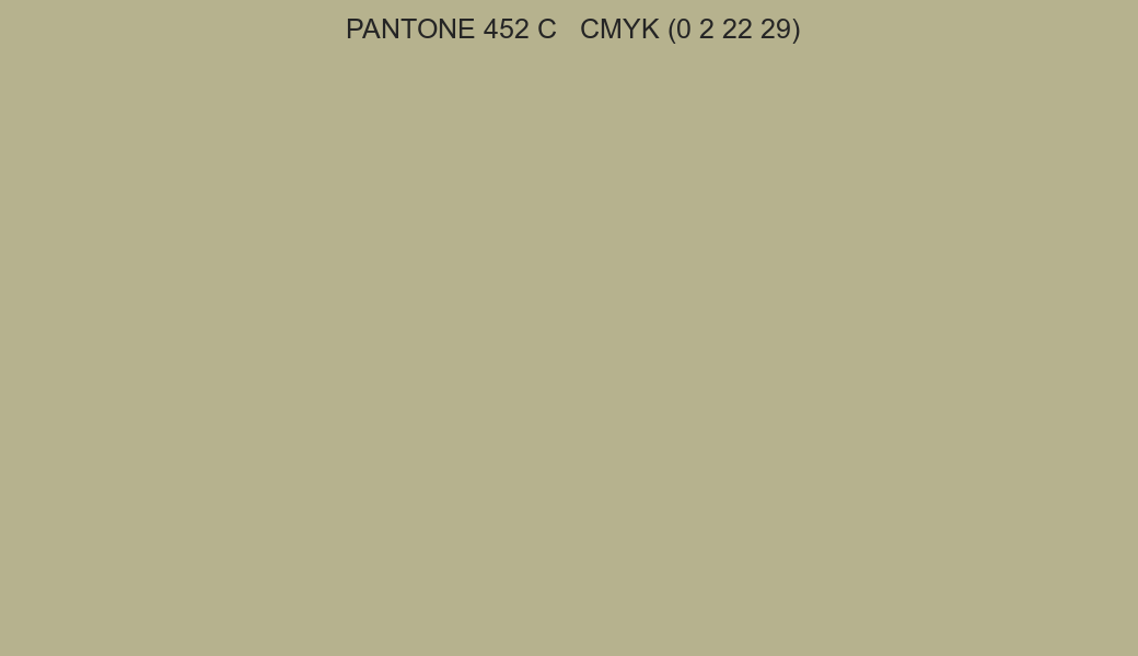 Color PANTONE 452 C to CMYK (0 2 22 29) converter