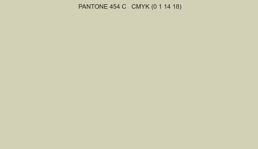 Color PANTONE 454 C to CMYK (0 1 14 18) converter
