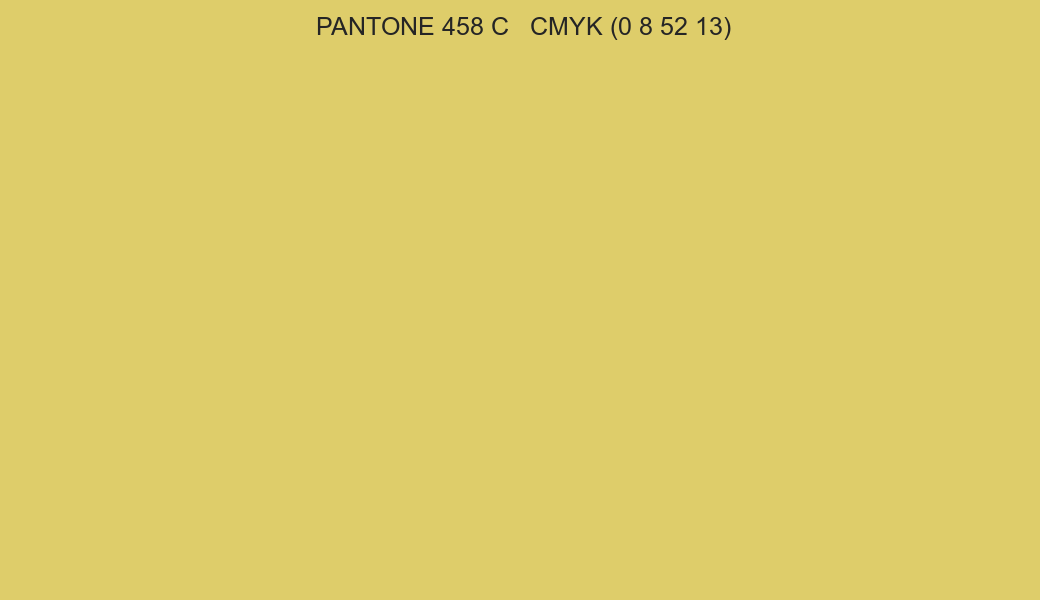 Color PANTONE 458 C to CMYK (0 8 52 13) converter