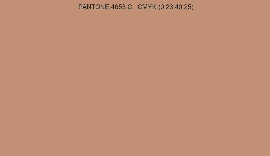 Color PANTONE 4655 C to CMYK (0 23 40 25) converter