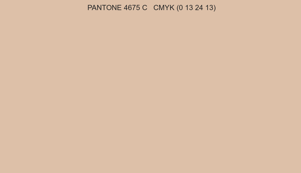 Color PANTONE 4675 C to CMYK (0 13 24 13) converter