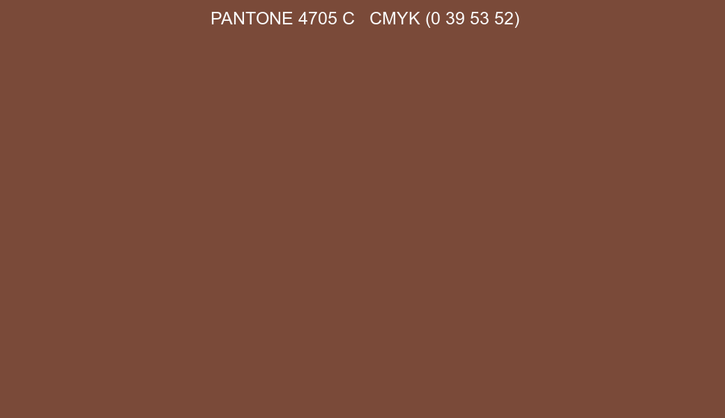 Color PANTONE 4705 C to CMYK (0 39 53 52) converter