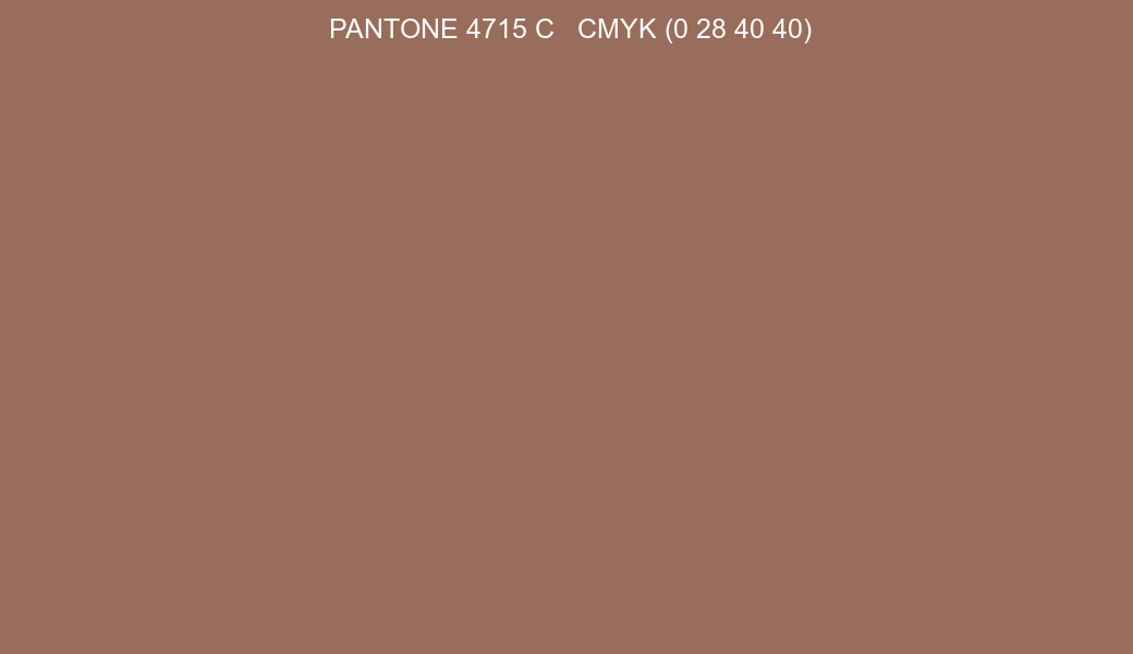 Color PANTONE 4715 C to CMYK (0 28 40 40) converter