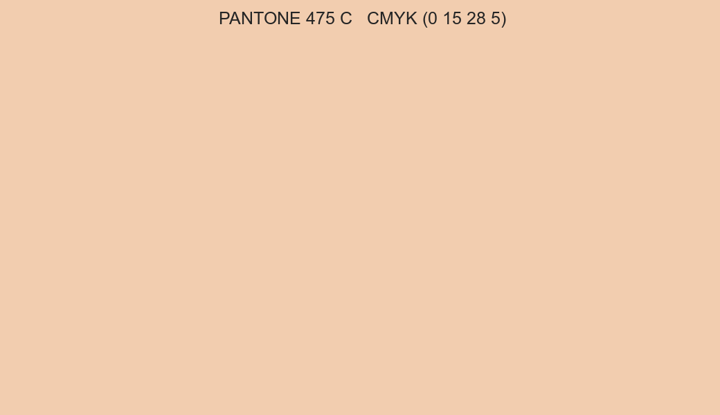 Color PANTONE 475 C to CMYK (0 15 28 5) converter