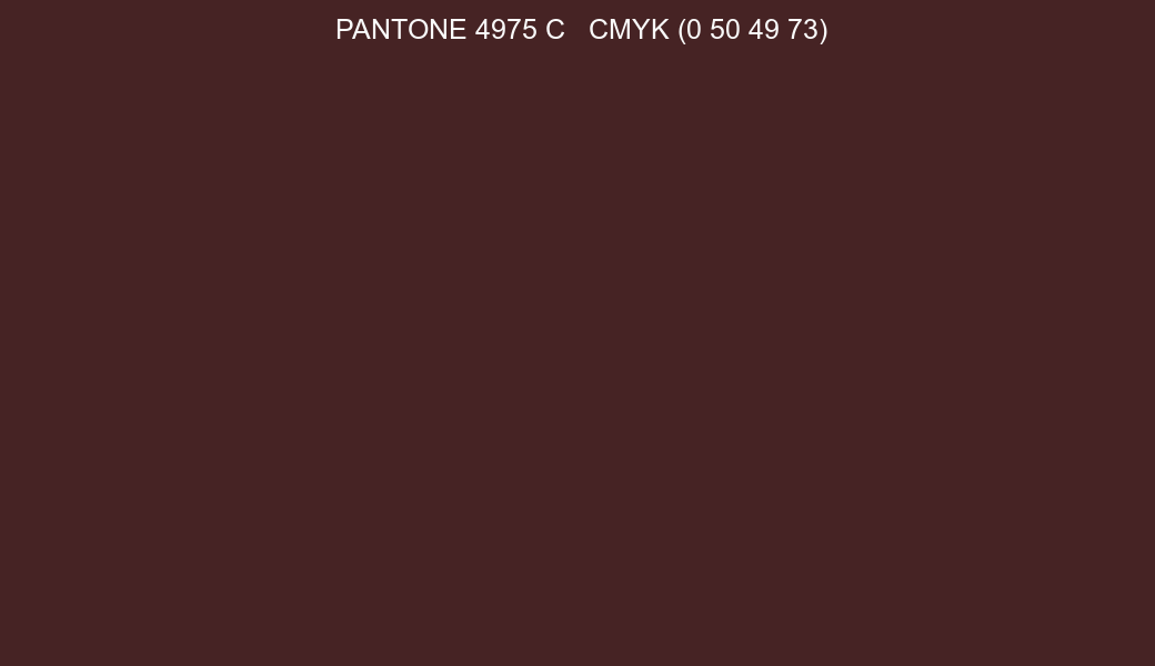 Color PANTONE 4975 C to CMYK (0 50 49 73) converter