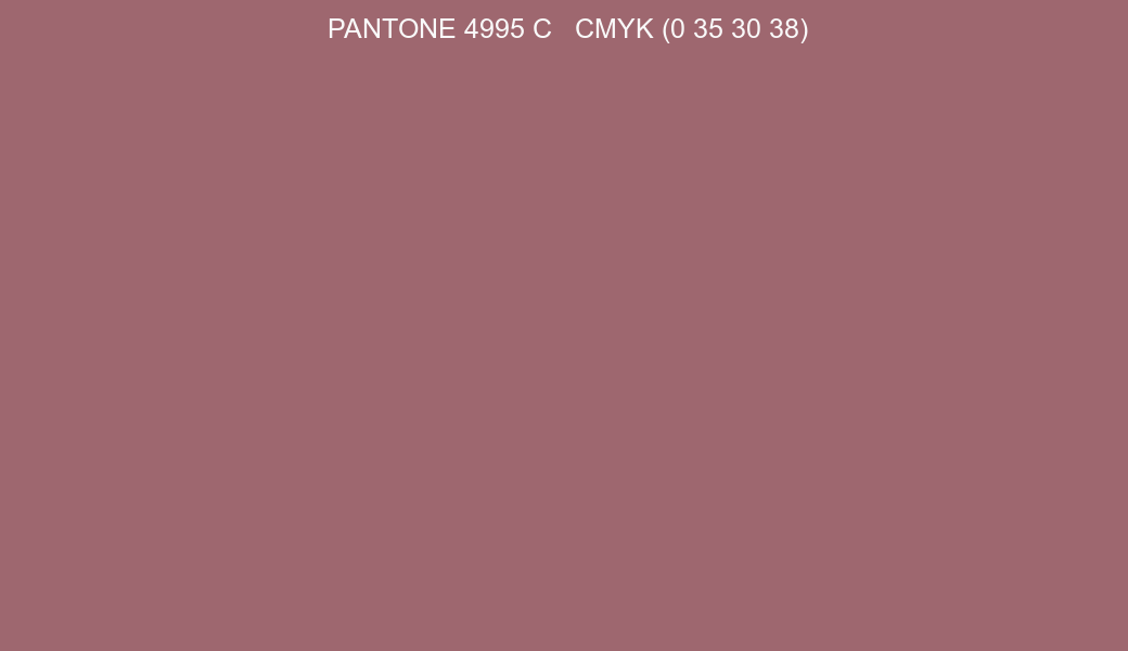 Color PANTONE 4995 C to CMYK (0 35 30 38) converter