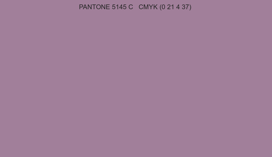 Color PANTONE 5145 C to CMYK (0 21 4 37) converter