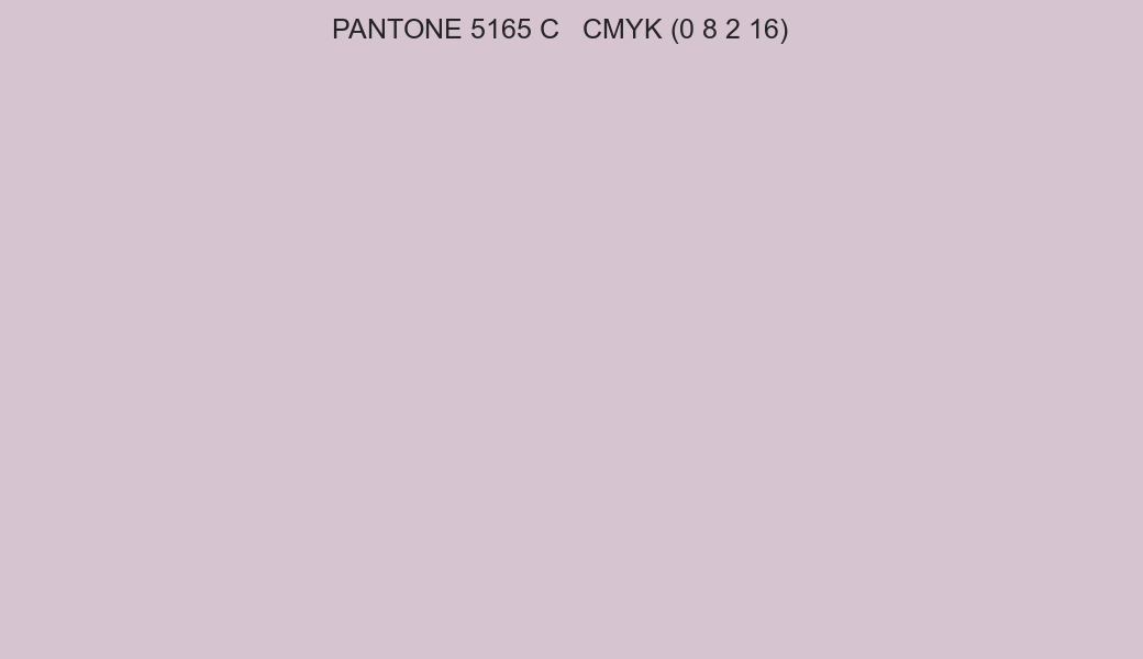 Color PANTONE 5165 C to CMYK (0 8 2 16) converter