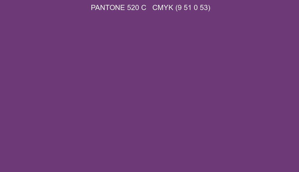 Color PANTONE 520 C to CMYK (9 51 0 53) converter